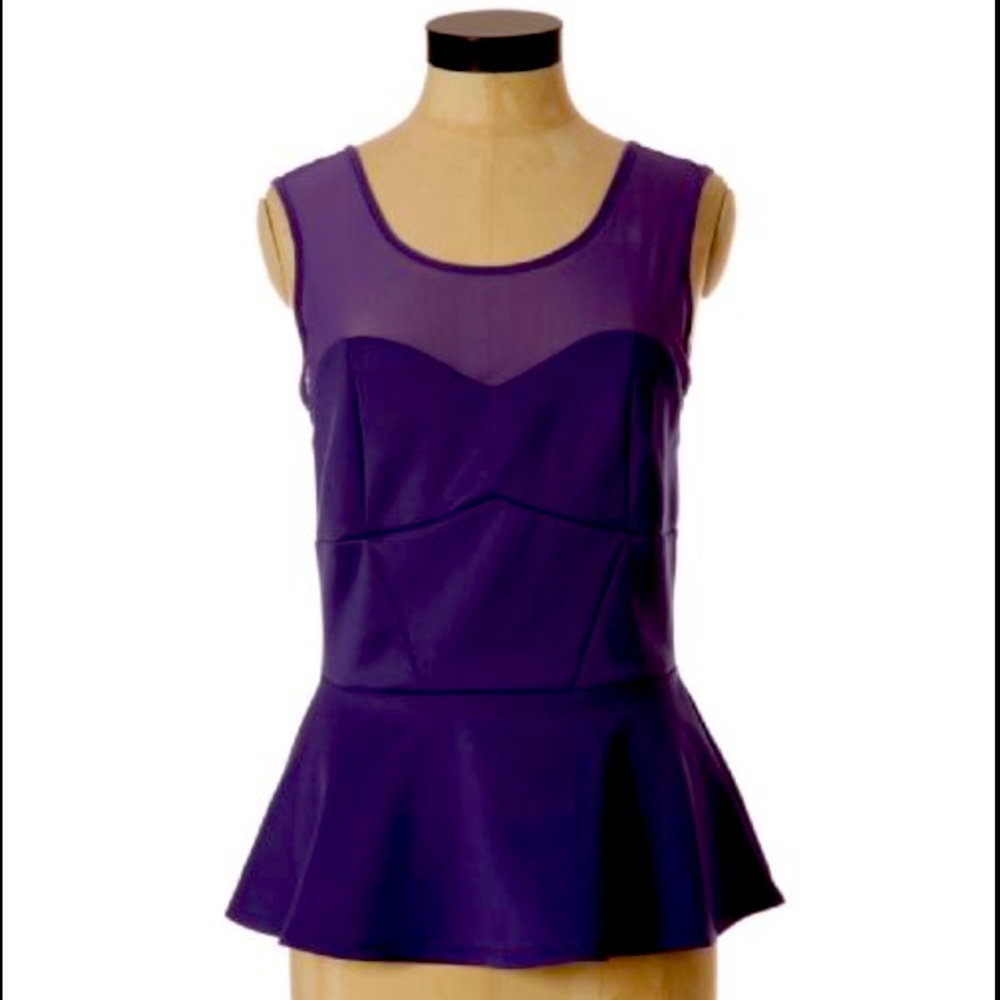 New Kismet Paige Sweetheart Neckline Peplum Top